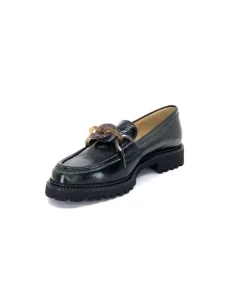 Brunate 11771 Cuir Vernis Vert*Femme Mocassins
