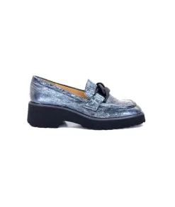 Brunate 32077 Turium Cuir Vernis Gris*Femme Mocassins