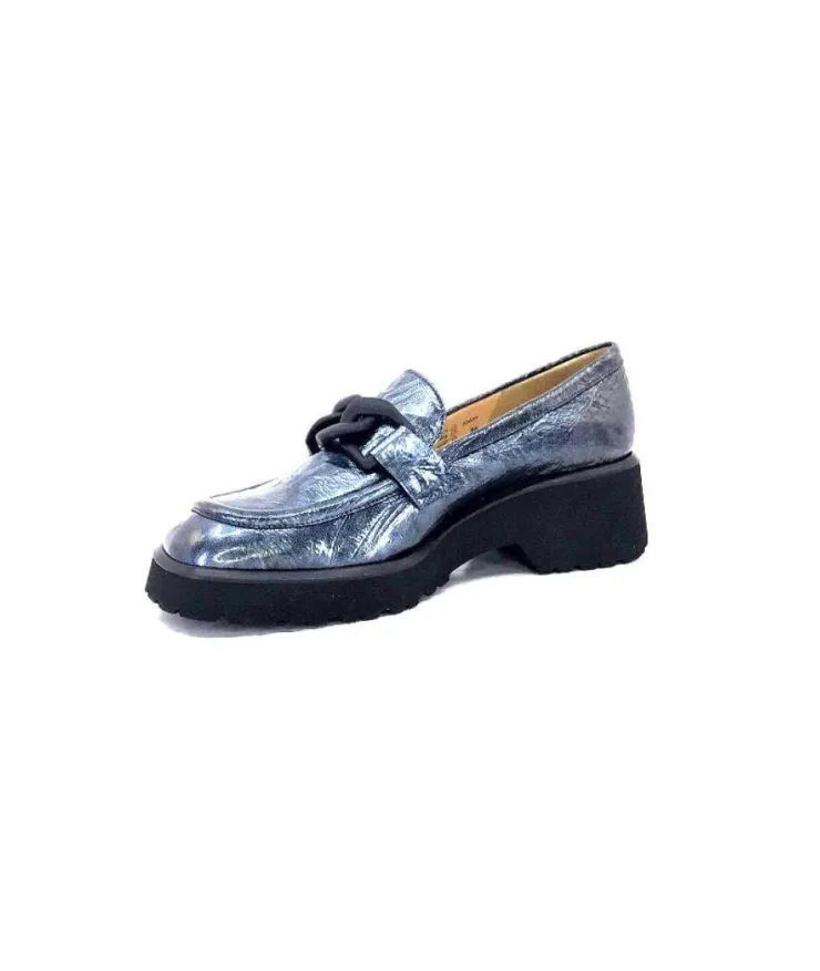 Brunate 32077 Turium Cuir Vernis Gris*Femme Mocassins