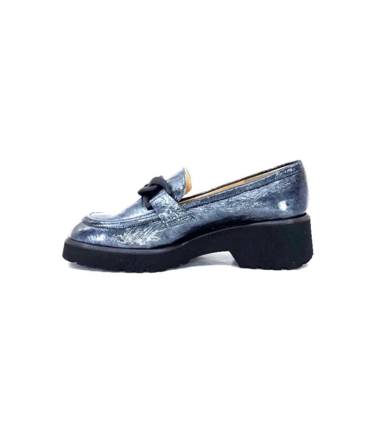 Brunate 32077 Turium Cuir Vernis Gris*Femme Mocassins