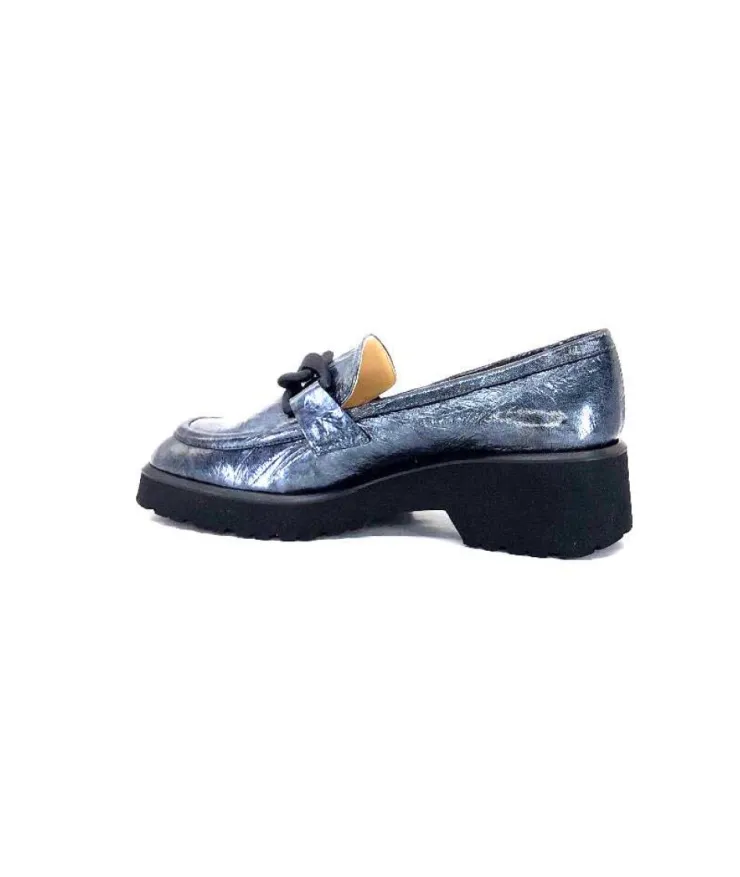 Brunate 32077 Turium Cuir Vernis Gris*Femme Mocassins