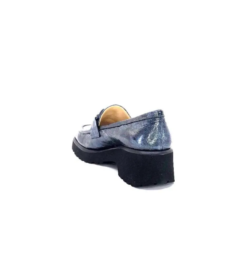 Brunate 32077 Turium Cuir Vernis Gris*Femme Mocassins