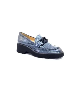 Brunate 32077 Turium Cuir Vernis Gris*Femme Mocassins