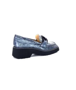 Brunate 32077 Turium Cuir Vernis Gris*Femme Mocassins