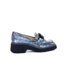 Brunate 32077 Turium Cuir Vernis Gris*Femme Mocassins