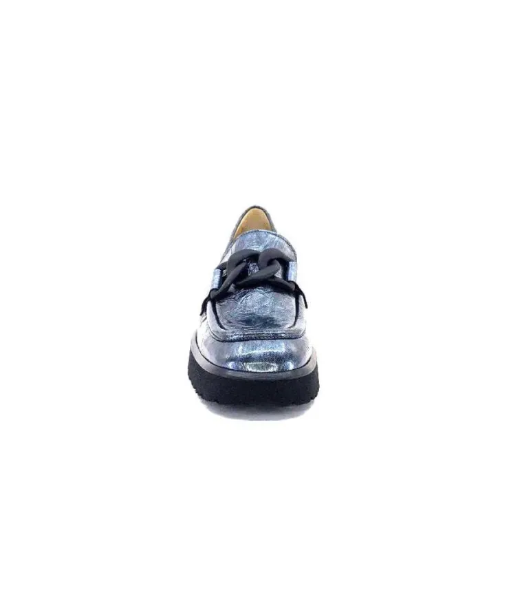 Brunate 32077 Turium Cuir Vernis Gris*Femme Mocassins