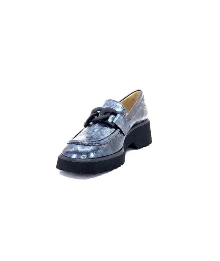 Brunate 32077 Turium Cuir Vernis Gris*Femme Mocassins
