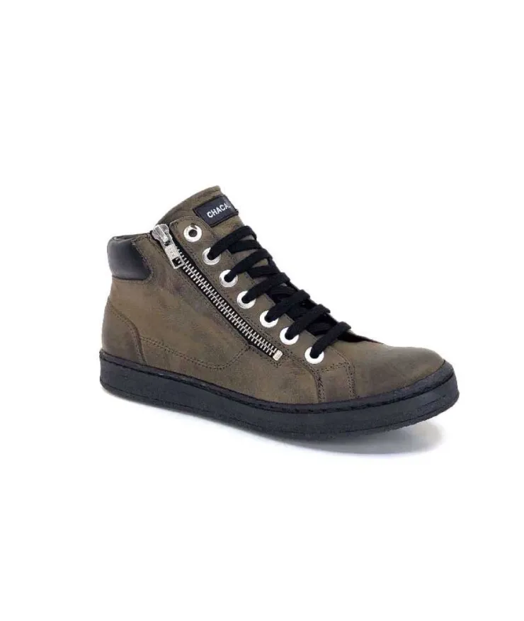 Chacal 6147 Cuir Kaki*Femme Baskets