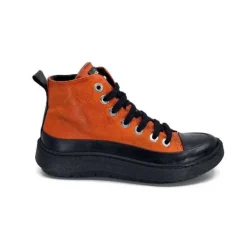 Chacal 6555 Cuir Orange*Femme Baskets