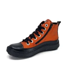 Chacal 6555 Cuir Orange*Femme Baskets