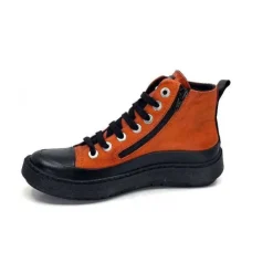Chacal 6555 Cuir Orange*Femme Baskets