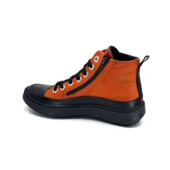 Chacal 6555 Cuir Orange*Femme Baskets