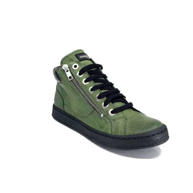 Chacal 6535 Cuir Vert*Femme Baskets