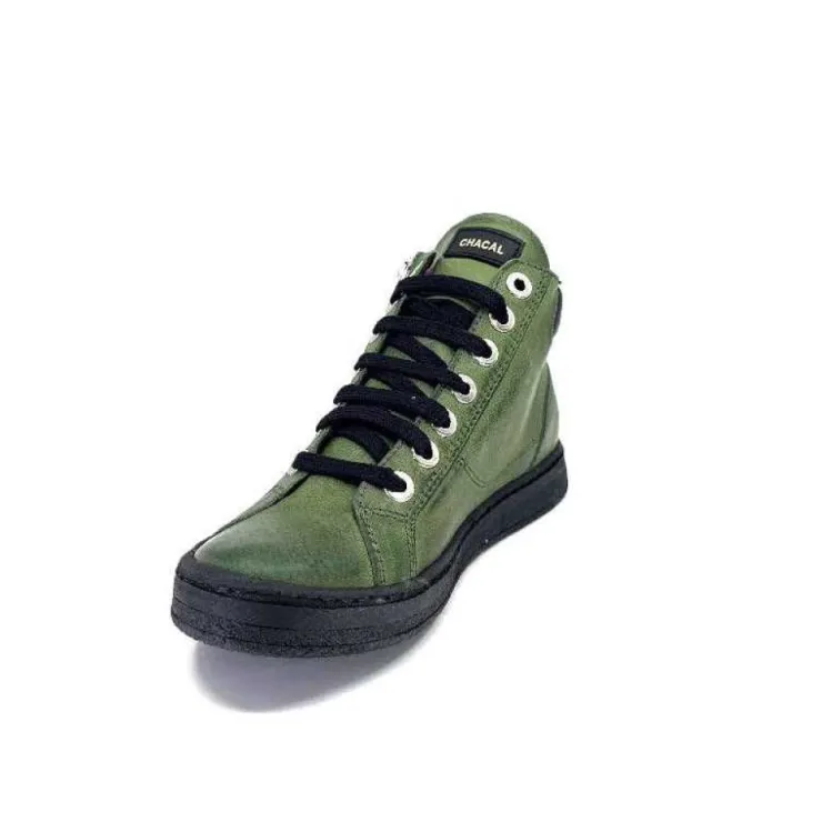 Chacal 6535 Cuir Vert*Femme Baskets