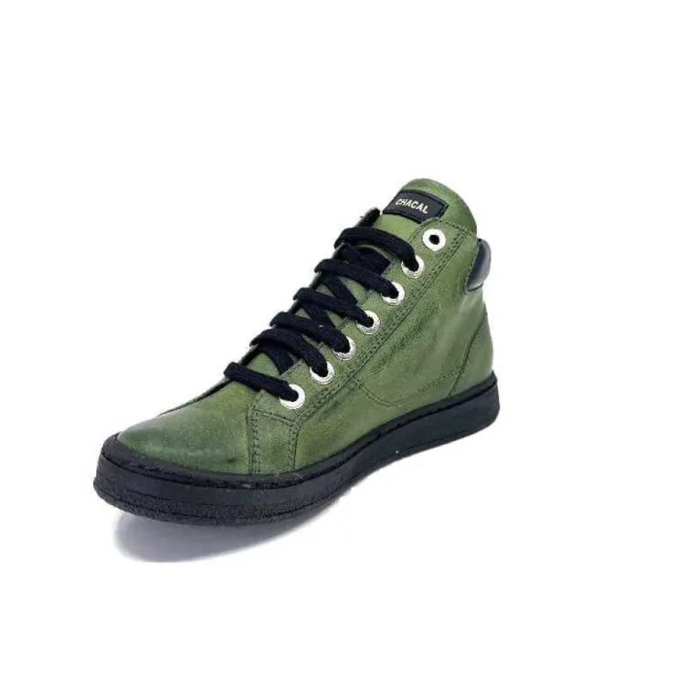 Chacal 6535 Cuir Vert*Femme Baskets
