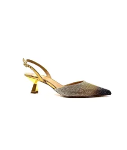 chantal 1906 Cuir Strass Or*Femme Escarpins