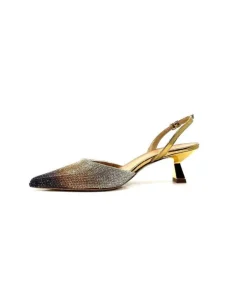 chantal 1906 Cuir Strass Or*Femme Escarpins