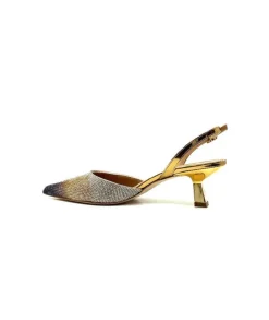 chantal 1906 Cuir Strass Or*Femme Escarpins