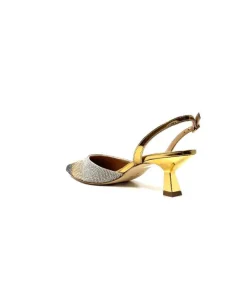 chantal 1906 Cuir Strass Or*Femme Escarpins