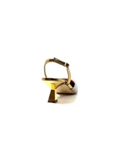 chantal 1906 Cuir Strass Or*Femme Escarpins