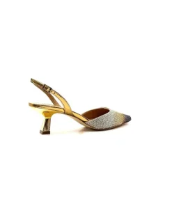 chantal 1906 Cuir Strass Or*Femme Escarpins