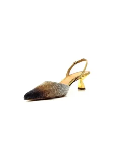 chantal 1906 Cuir Strass Or*Femme Escarpins