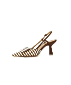 chantal 1922 Raphia Beige Marron*Femme Escarpins