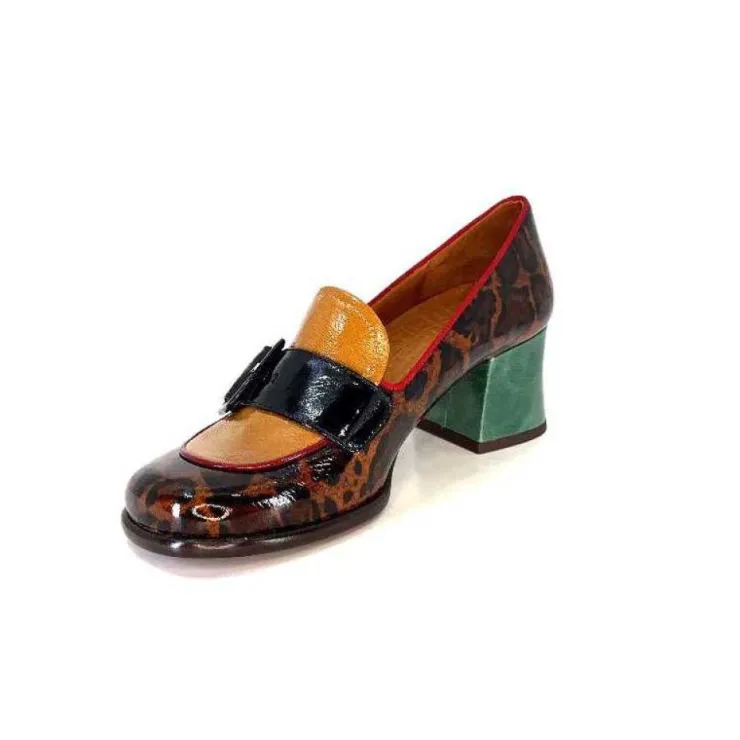 Chie Mihara Meisen Cuir Marron Rouge Vert*Femme Mocassins