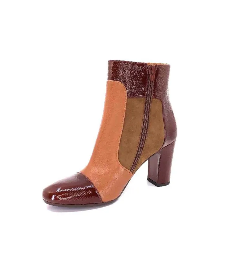 Chie Mihara Wetop Cuir, Cuir Vernis, Daim Marron*Femme Bottines