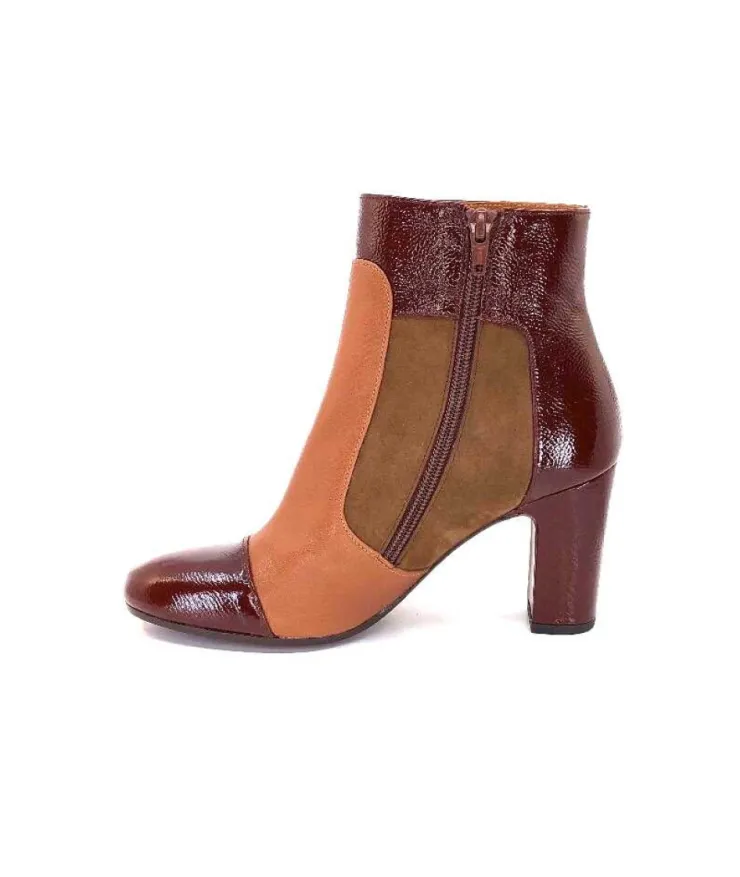 Chie Mihara Wetop Cuir, Cuir Vernis, Daim Marron*Femme Bottines