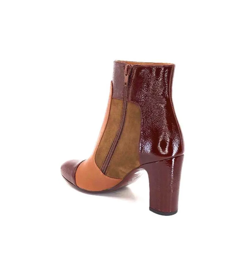 Chie Mihara Wetop Cuir, Cuir Vernis, Daim Marron*Femme Bottines