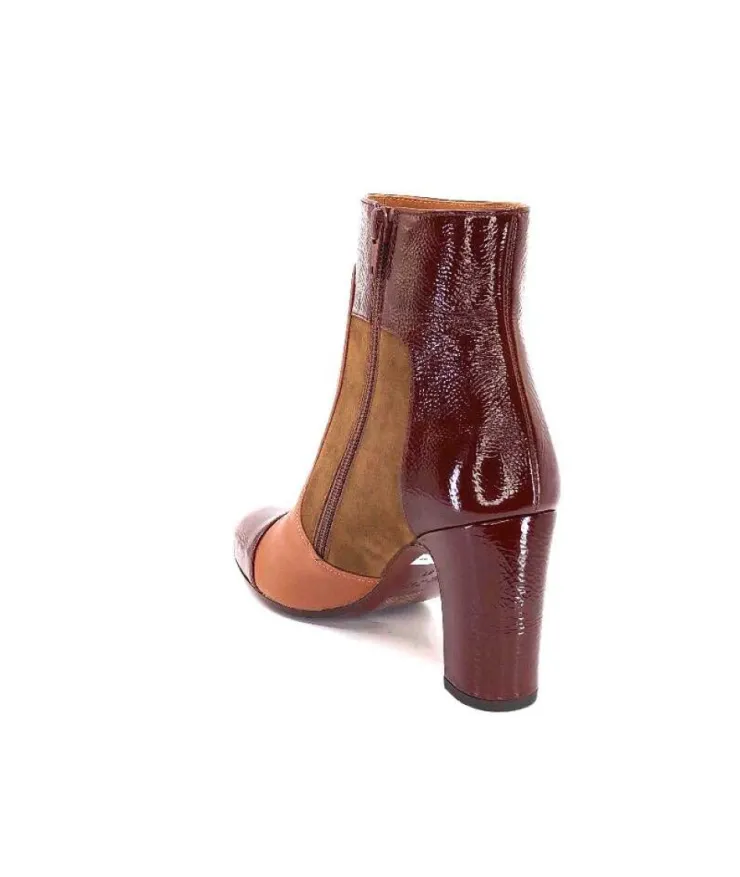 Chie Mihara Wetop Cuir, Cuir Vernis, Daim Marron*Femme Bottines