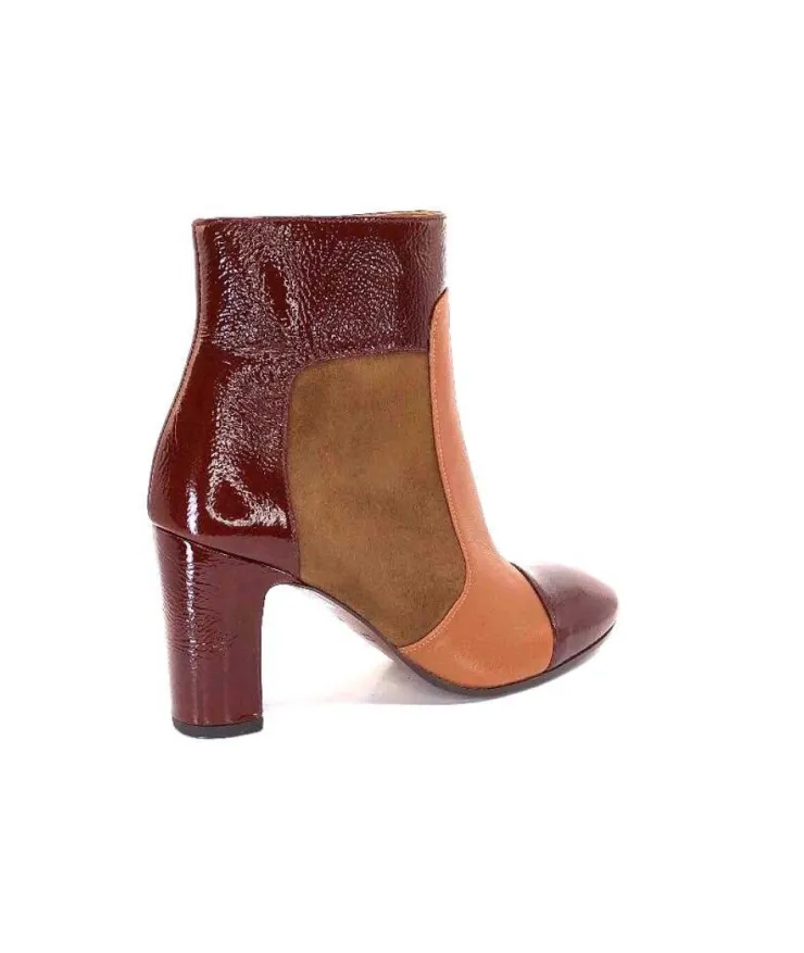 Chie Mihara Wetop Cuir, Cuir Vernis, Daim Marron*Femme Bottines