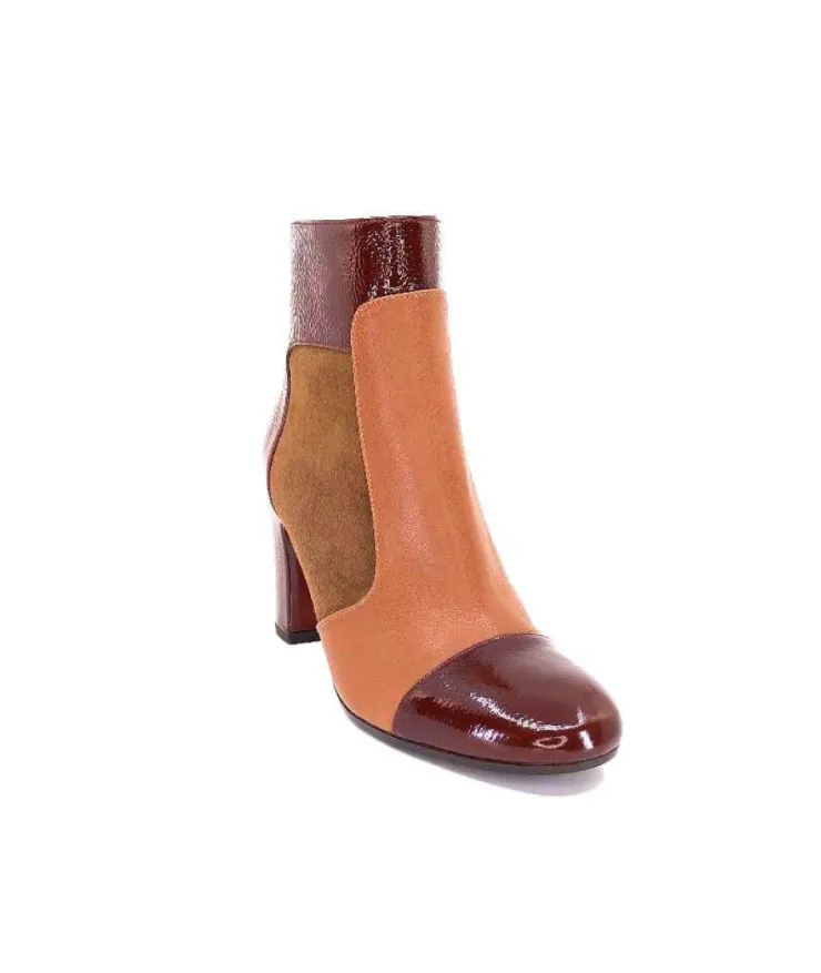 Chie Mihara Wetop Cuir, Cuir Vernis, Daim Marron*Femme Bottines