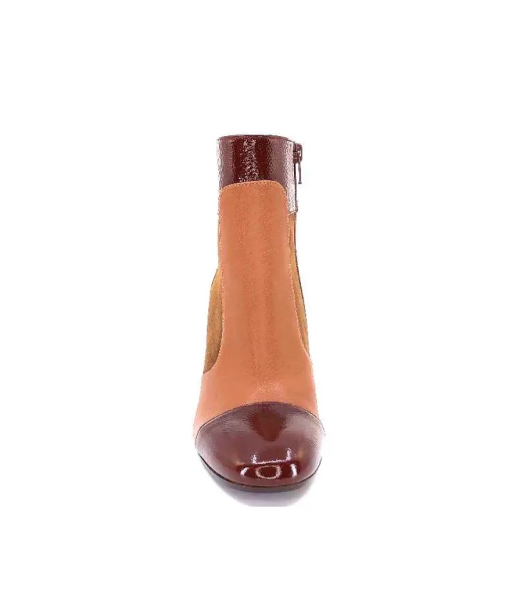 Chie Mihara Wetop Cuir, Cuir Vernis, Daim Marron*Femme Bottines