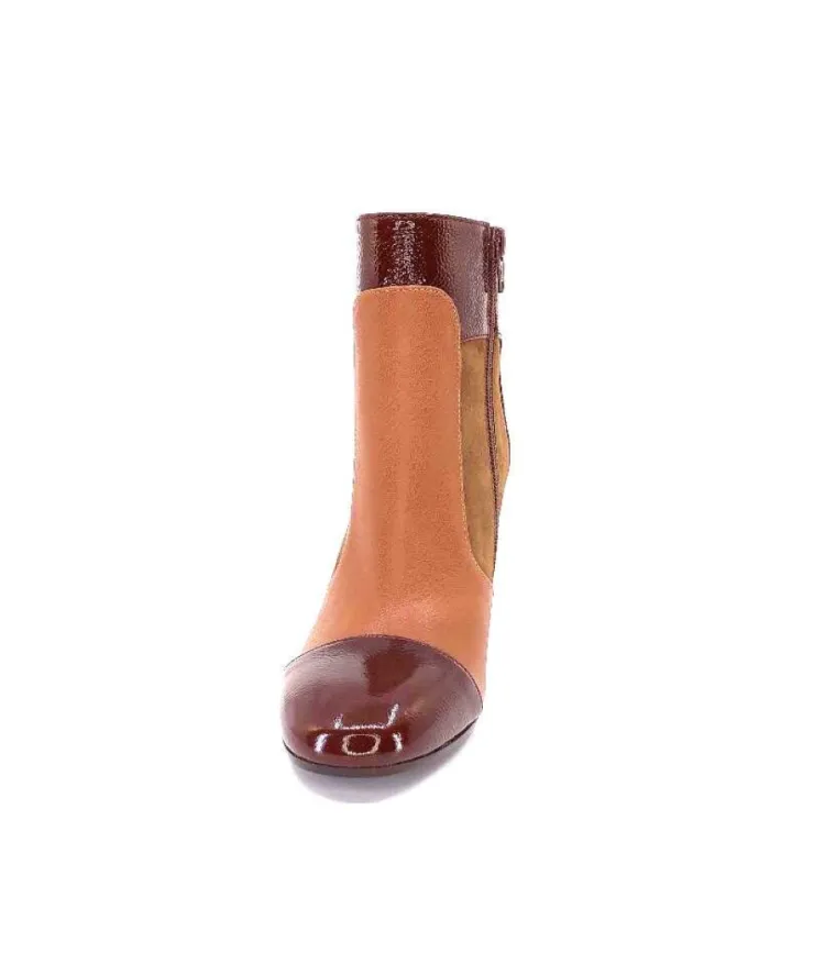 Chie Mihara Wetop Cuir, Cuir Vernis, Daim Marron*Femme Bottines