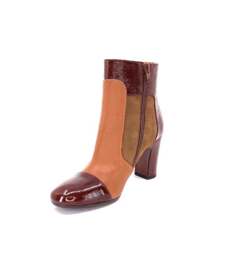 Chie Mihara Wetop Cuir, Cuir Vernis, Daim Marron*Femme Bottines
