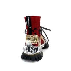 Ivoire0255a Cljd F033 Rouge - Dore*Femme Baskets