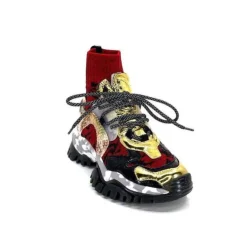 Ivoire0255a Cljd F033 Rouge - Dore*Femme Baskets