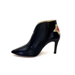 creatis Magic Cuir Noir Rouge Or*Femme Bottines