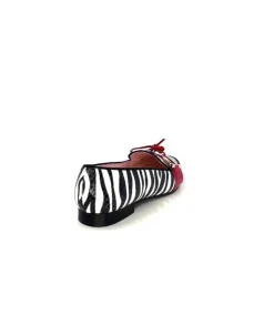 Dansi 5282 Cuir Blanc Noir Rouge*Femme Mocassins