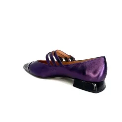 Dansi 5702 Cuir Metallique Violet*Femme Ballerines