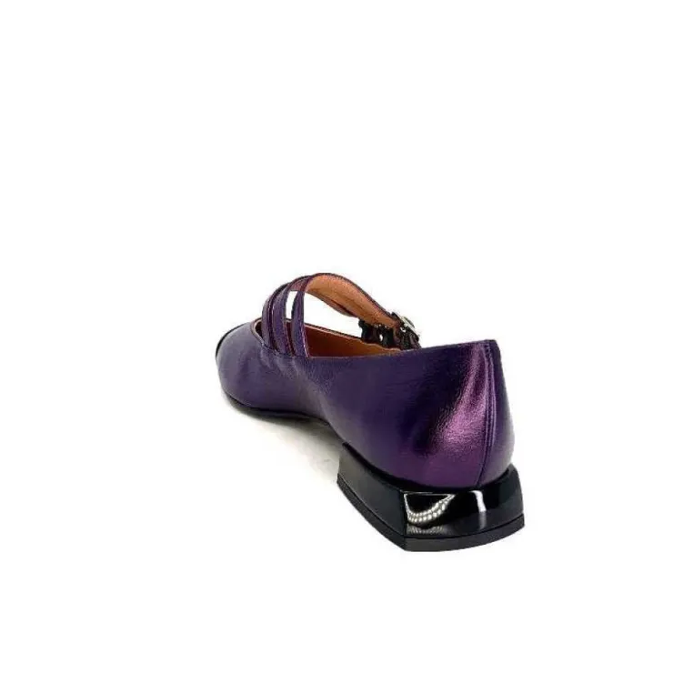 Dansi 5702 Cuir Metallique Violet*Femme Ballerines