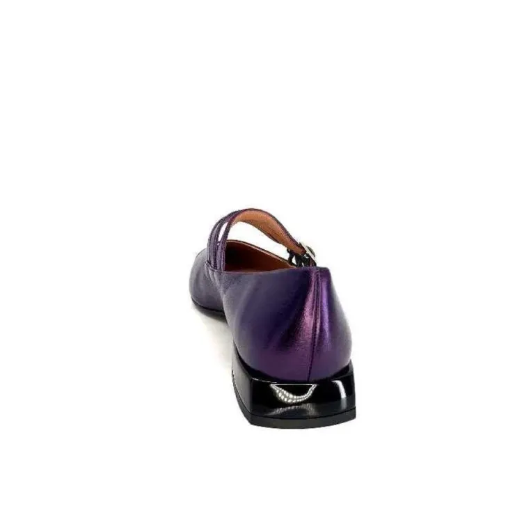 Dansi 5702 Cuir Metallique Violet*Femme Ballerines
