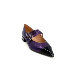 Dansi 5702 Cuir Metallique Violet*Femme Ballerines