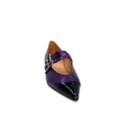 Dansi 5702 Cuir Metallique Violet*Femme Ballerines