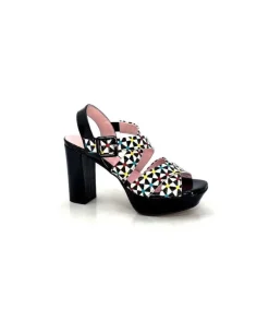Dansi 5580 Duma Cuir Noir Multi*Femme Sandales