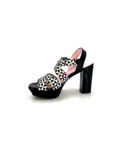 Dansi 5580 Duma Cuir Noir Multi*Femme Sandales