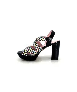 Dansi 5580 Duma Cuir Noir Multi*Femme Sandales