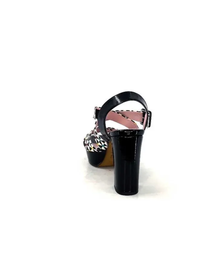 Dansi 5580 Duma Cuir Noir Multi*Femme Sandales